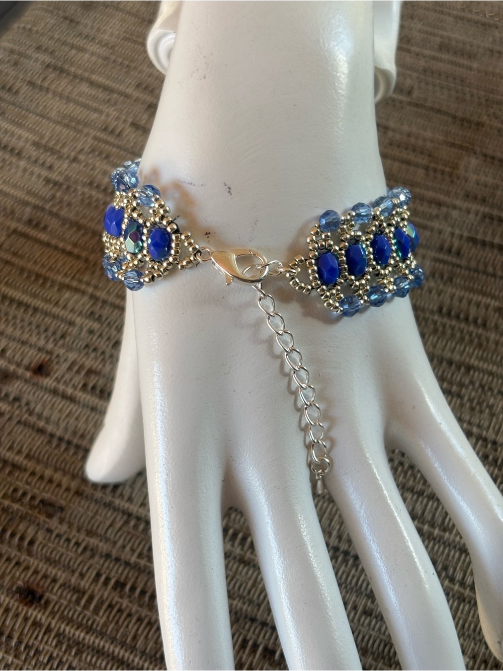 Blue handmade Beaded Bracelet - - Picture 3 of 5